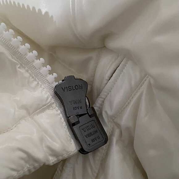 Mens White Moncler Down Jacket With Hood - Picture 8 of 10